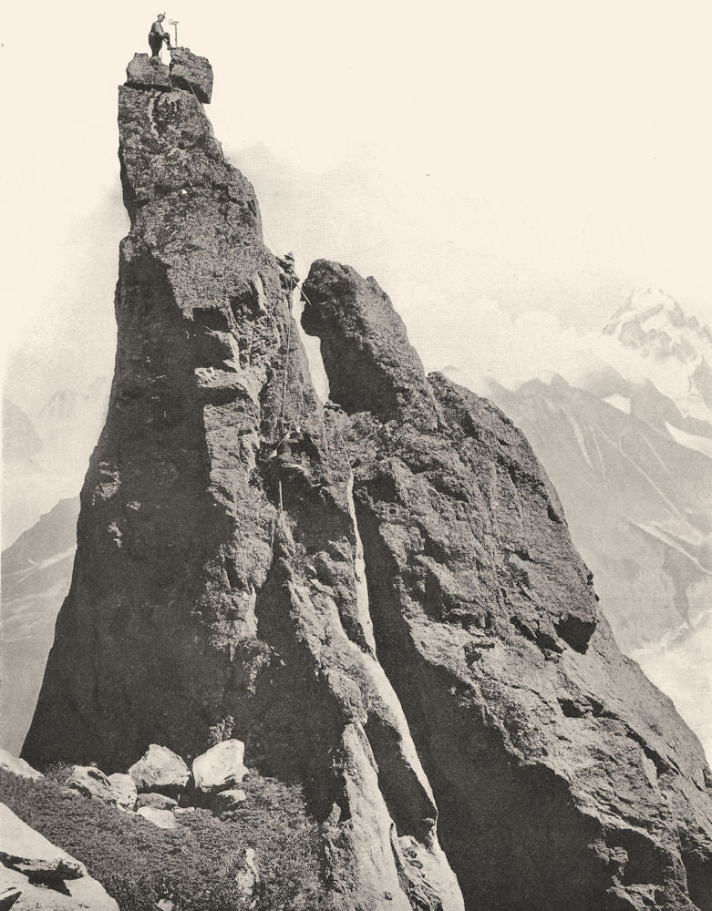 HAUTE-SAVOIE. Rochers sous le Brévent 1903 old antique vintage print picture